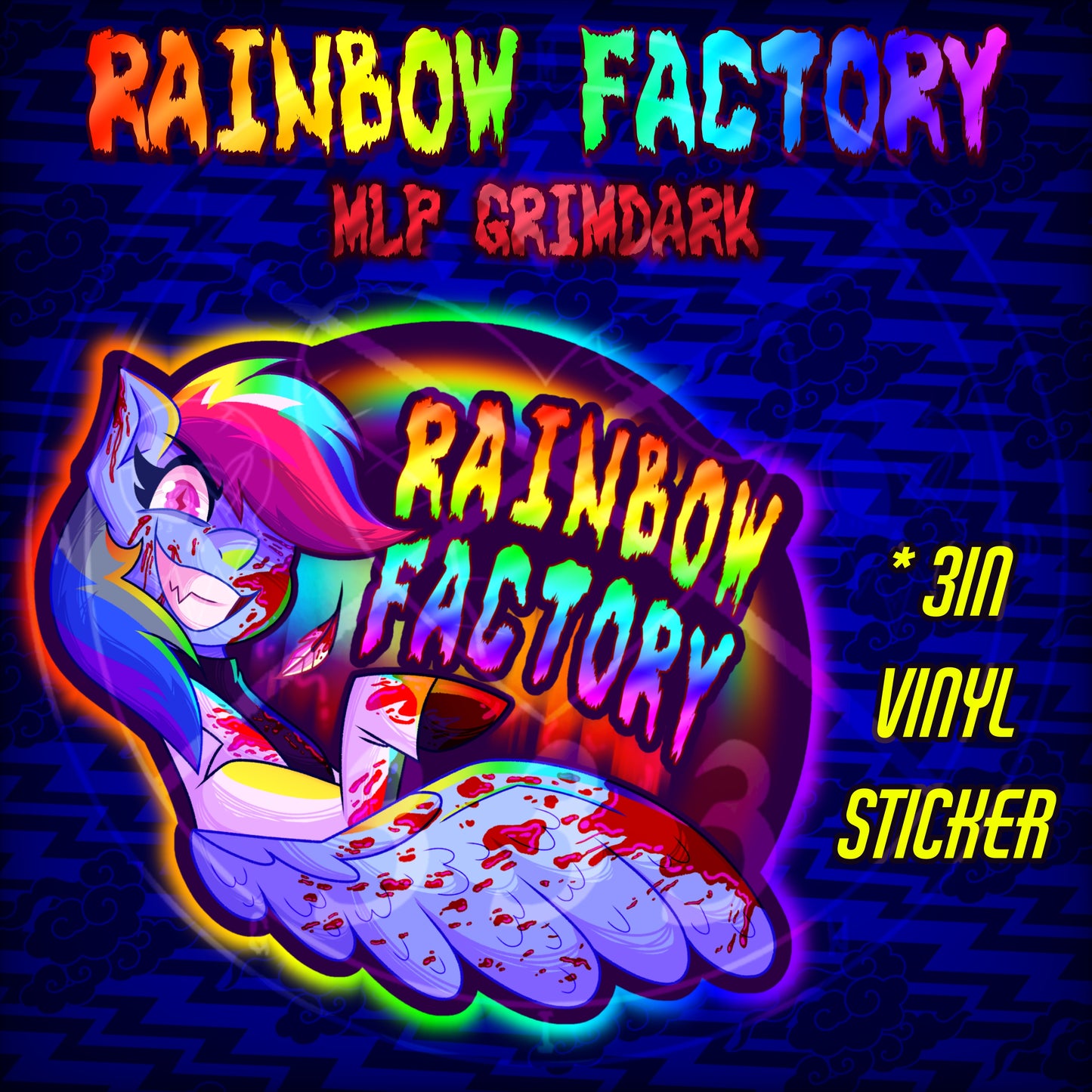 Rainbow Factory sticker (MLP Grimdark)