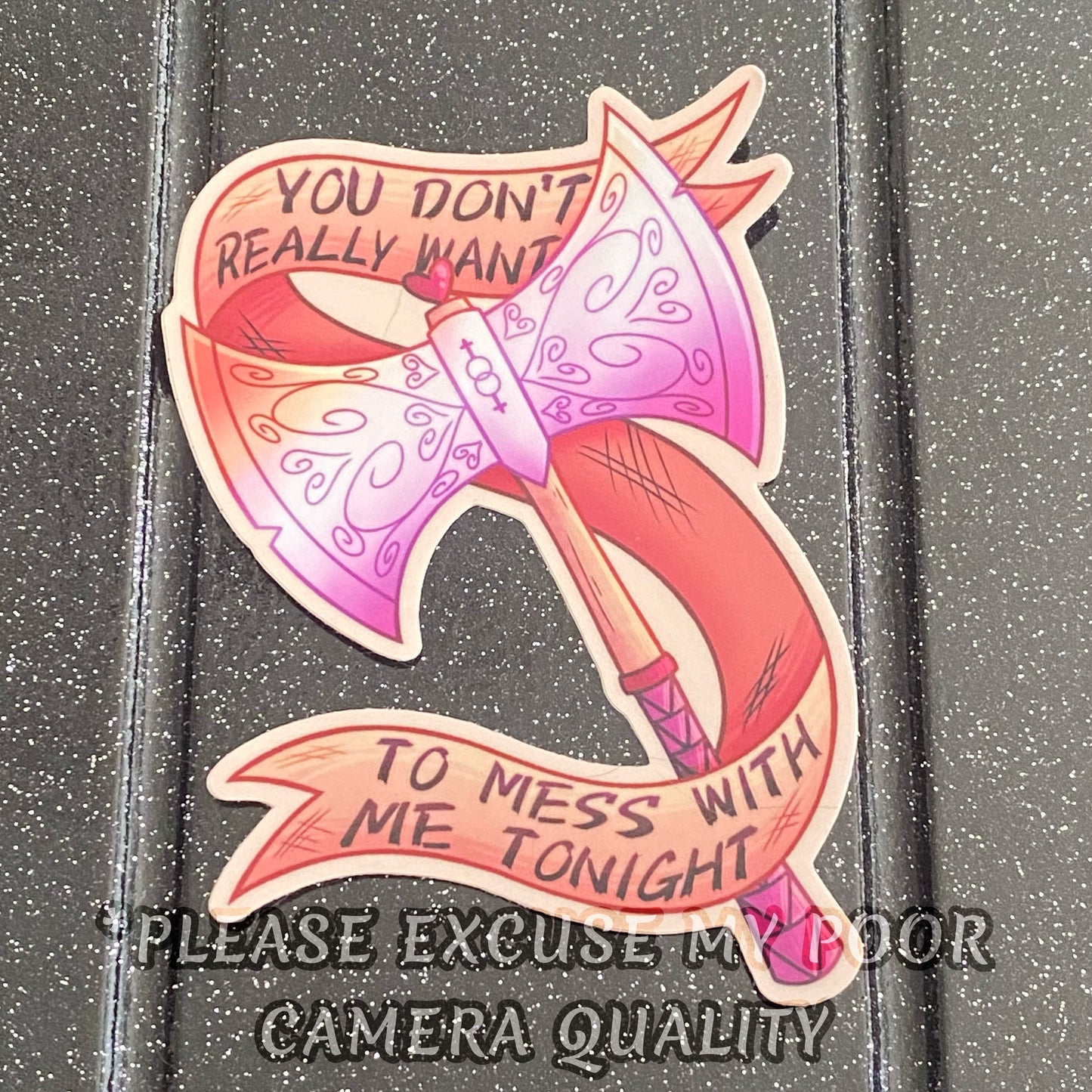 Lesbian Axe sticker